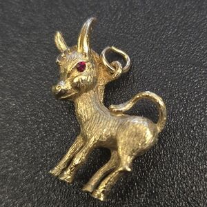 Gold Donkey Pendant, Charm